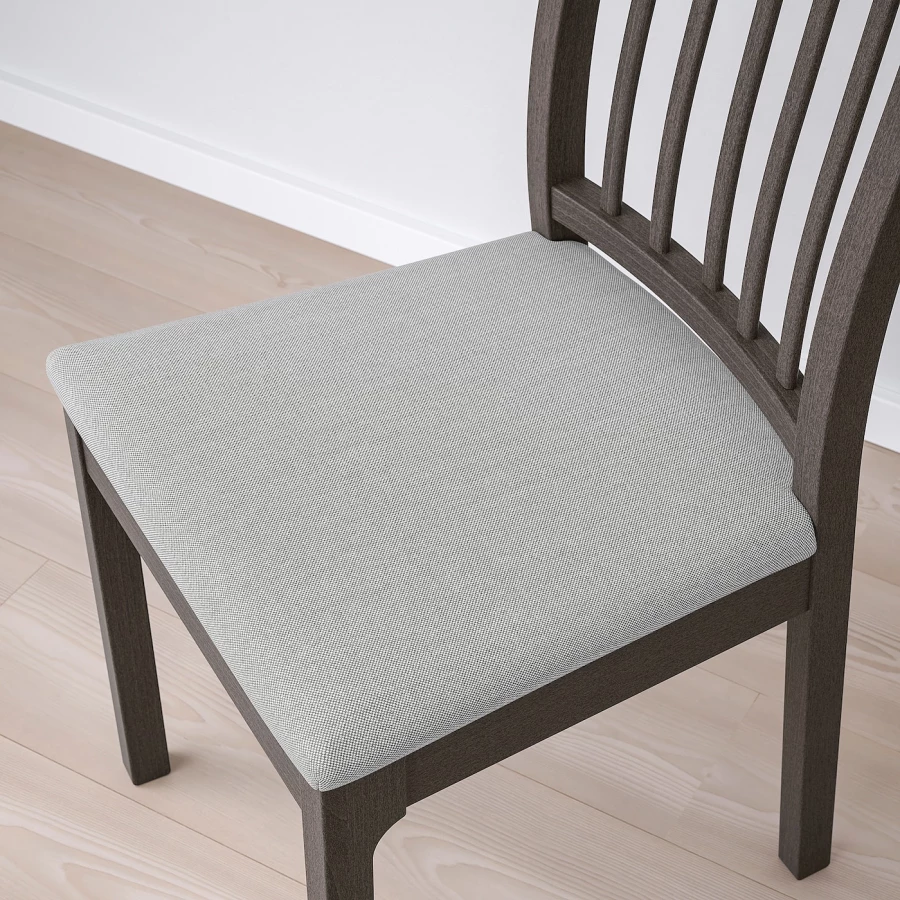 Стол и 6 стульев - IKEA EKEDALEN/ЭКЕДАЛЕН ИКЕА, 120х180х80 см, темно-коричневый/серый (изображение №4)