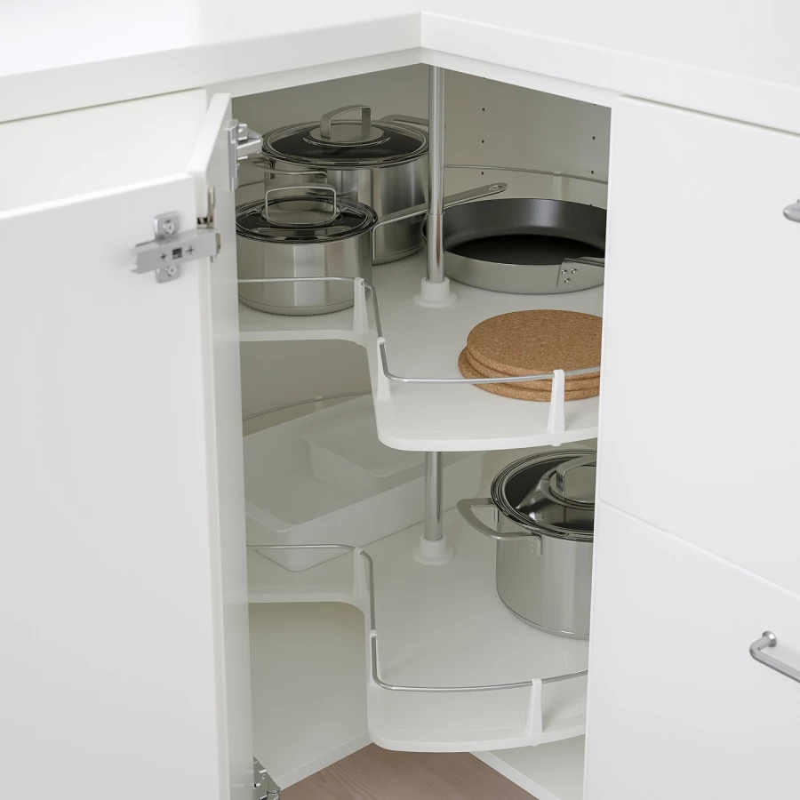 Напольный кухонный шкаф  - IKEA METOD, 88x80x87,5см, белый, МЕТОД ИКЕА (изображение №4)