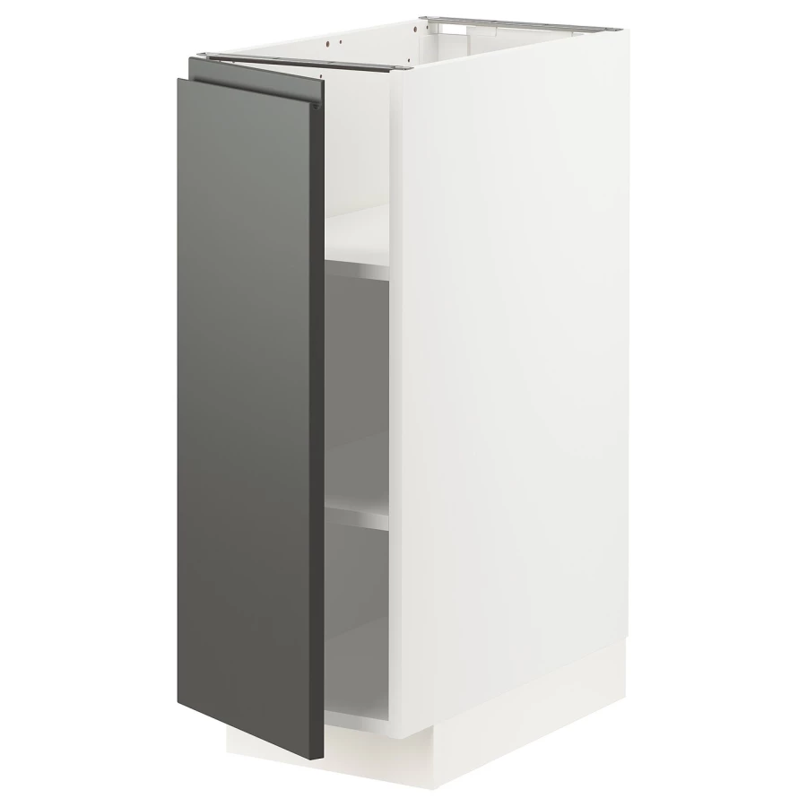 Напольный шкаф - METOD IKEA/ МЕТОД ИКЕА,  88х30 см, белый/серый (изображение №1)