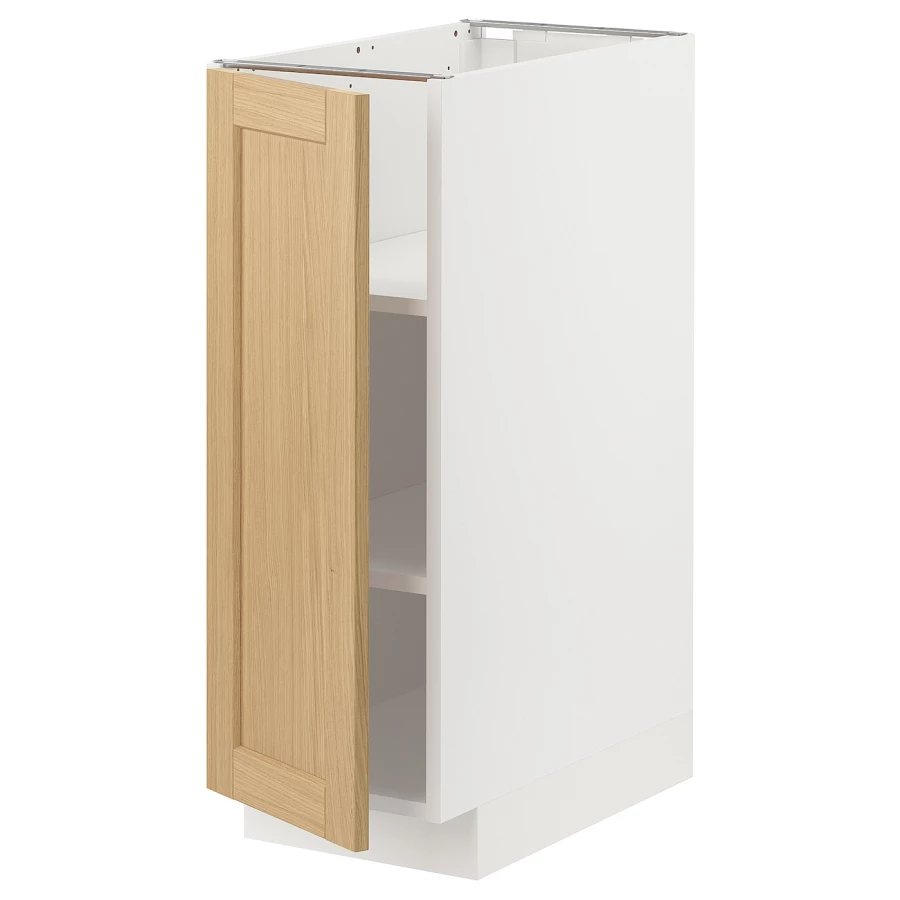 Напольный шкаф - METOD IKEA/ МЕТОД ИКЕА,  30х60 см, белый/под беленый дуб (изображение №1)