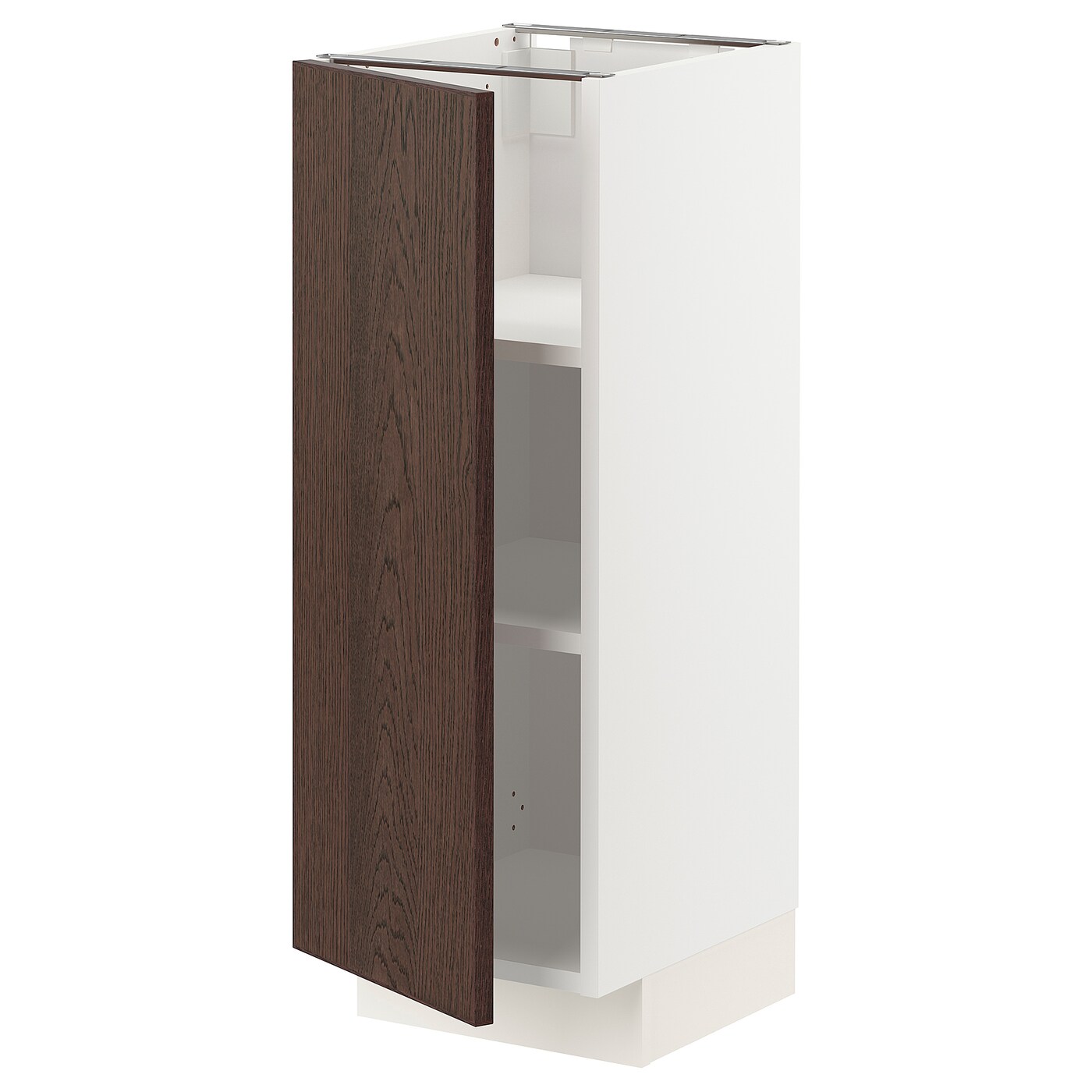 Напольный шкаф - METOD IKEA/ МЕТОД ИКЕА,  88х30 см, белый/коричневый