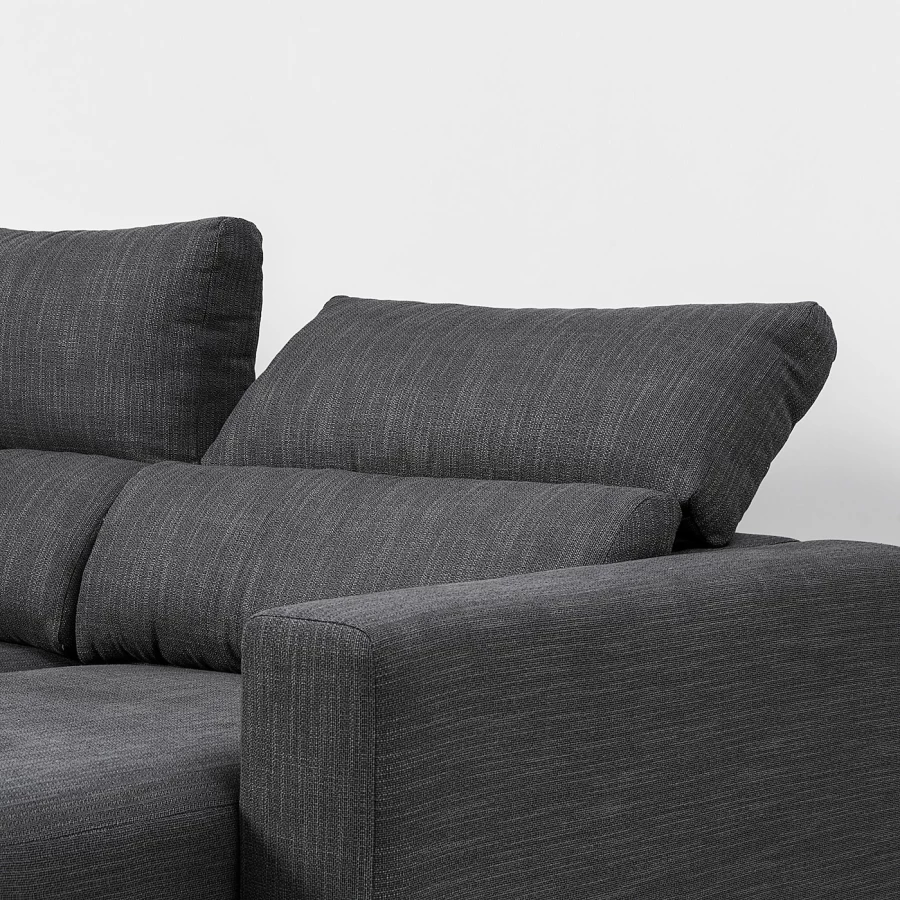 3-местный диван с шезлонгом - IKEA ESKILSTUNA,  100x162x268см, темно-серый, ЭСКИЛЬСТУНА ИКЕА (изображение №8)