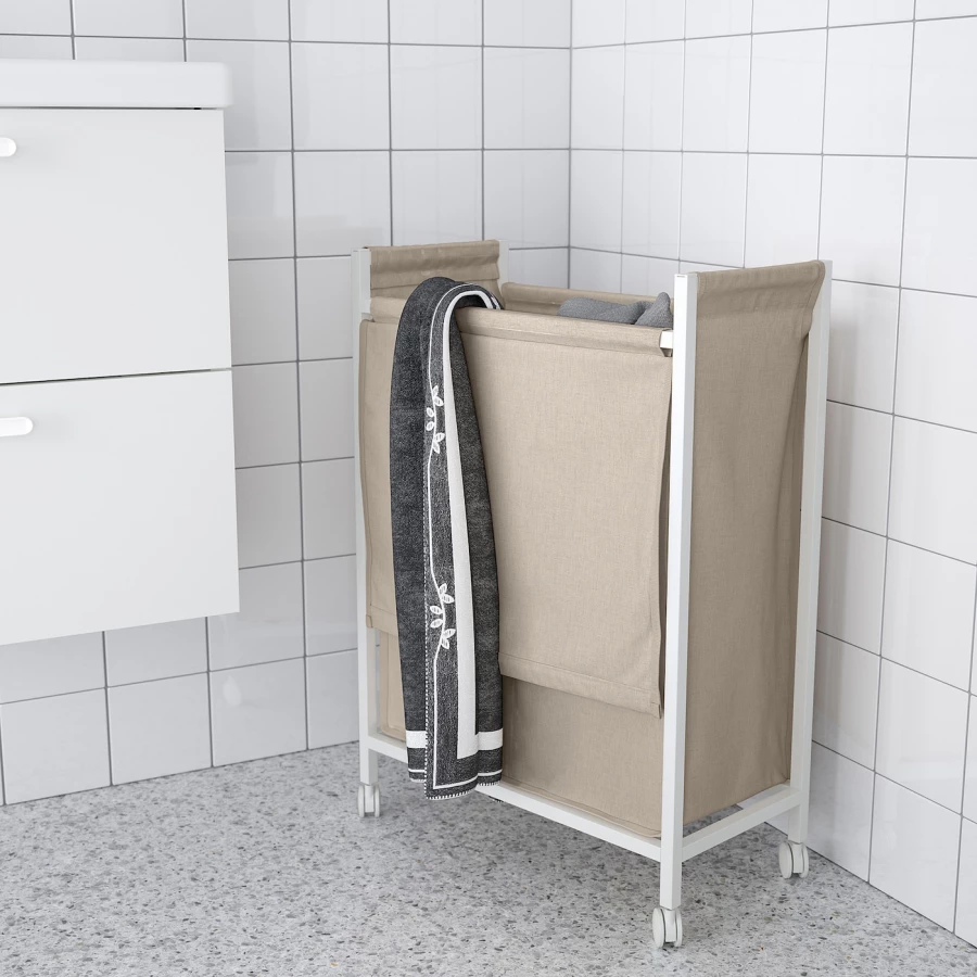 Мешок для белья - IKEA ENHET/ЭНХЕТ ИКЕА, 79х28 см, бежевый (изображение №3)