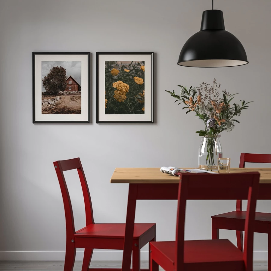 Картина в раме, 2 шт. - IKEA KNOPPÄNG/КНОППЭНГ ИКЕА, 40х50 см,  "Сельская жизнь" (изображение №2)