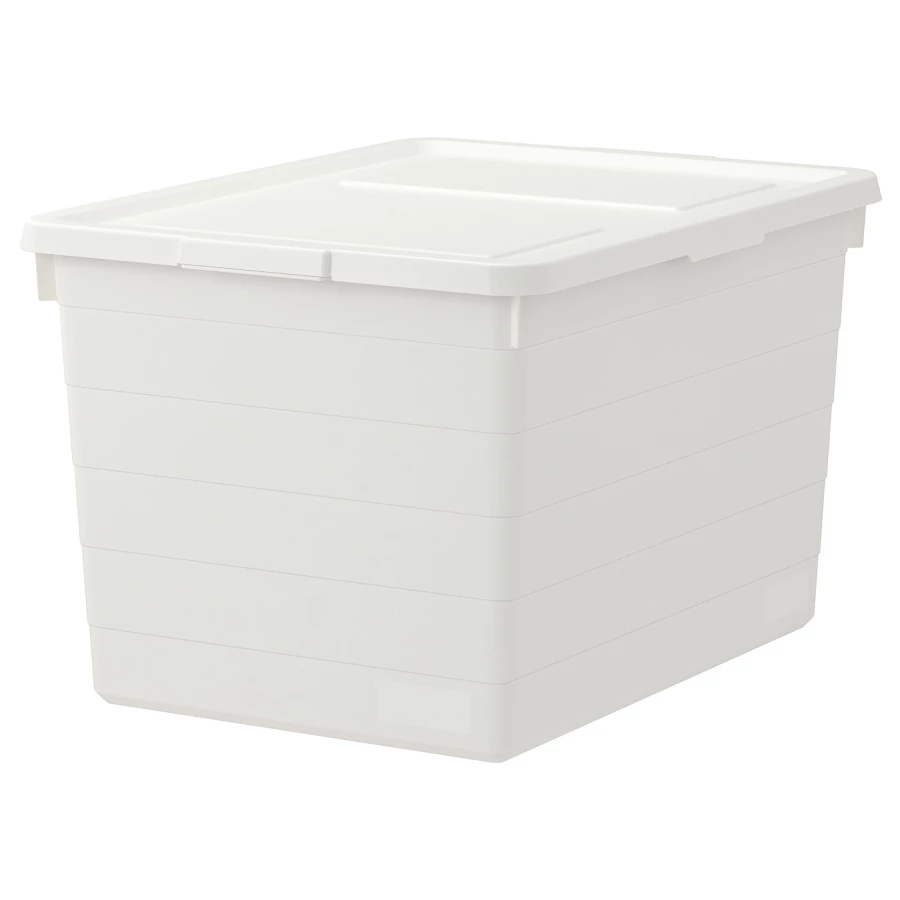 Коробка с крышкой - SOCKERBIT  IKEA/ СОККЕРБИТ ИКЕА,51х38х30 см, белый (изображение №1)