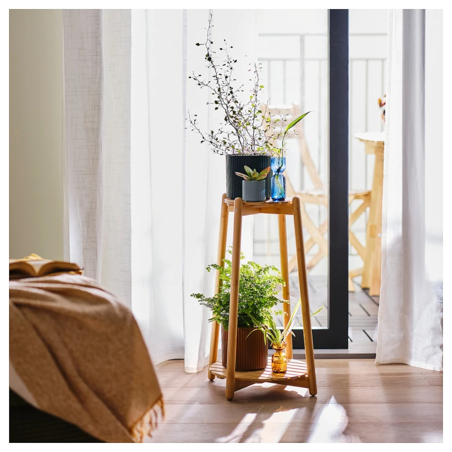 Подставка для цветочного горшка - IKEA DAKSJUS, светло-коричневый, ДАКСЬЮС ИКЕА (изображение №2)