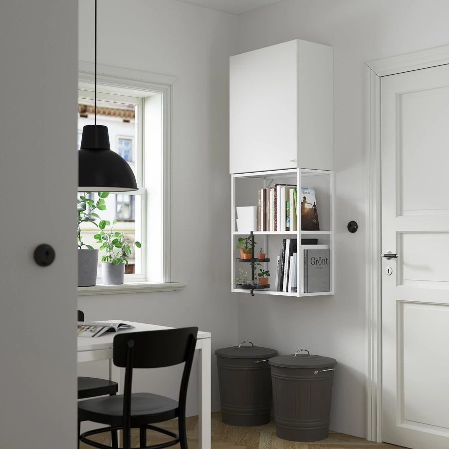 Навесной шкаф - ENHET IKEA/ ЭНХЕТ ИКЕА,   60x32x150 см, белый (изображение №2)