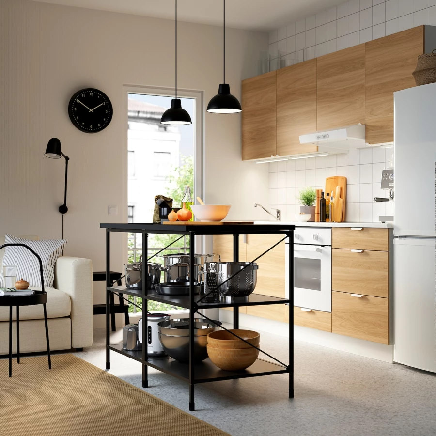 Кухня - ENHET  IKEA/ ЭНХЕТ ИКЕА, 243х222 см, белый/бежевый (изображение №2)