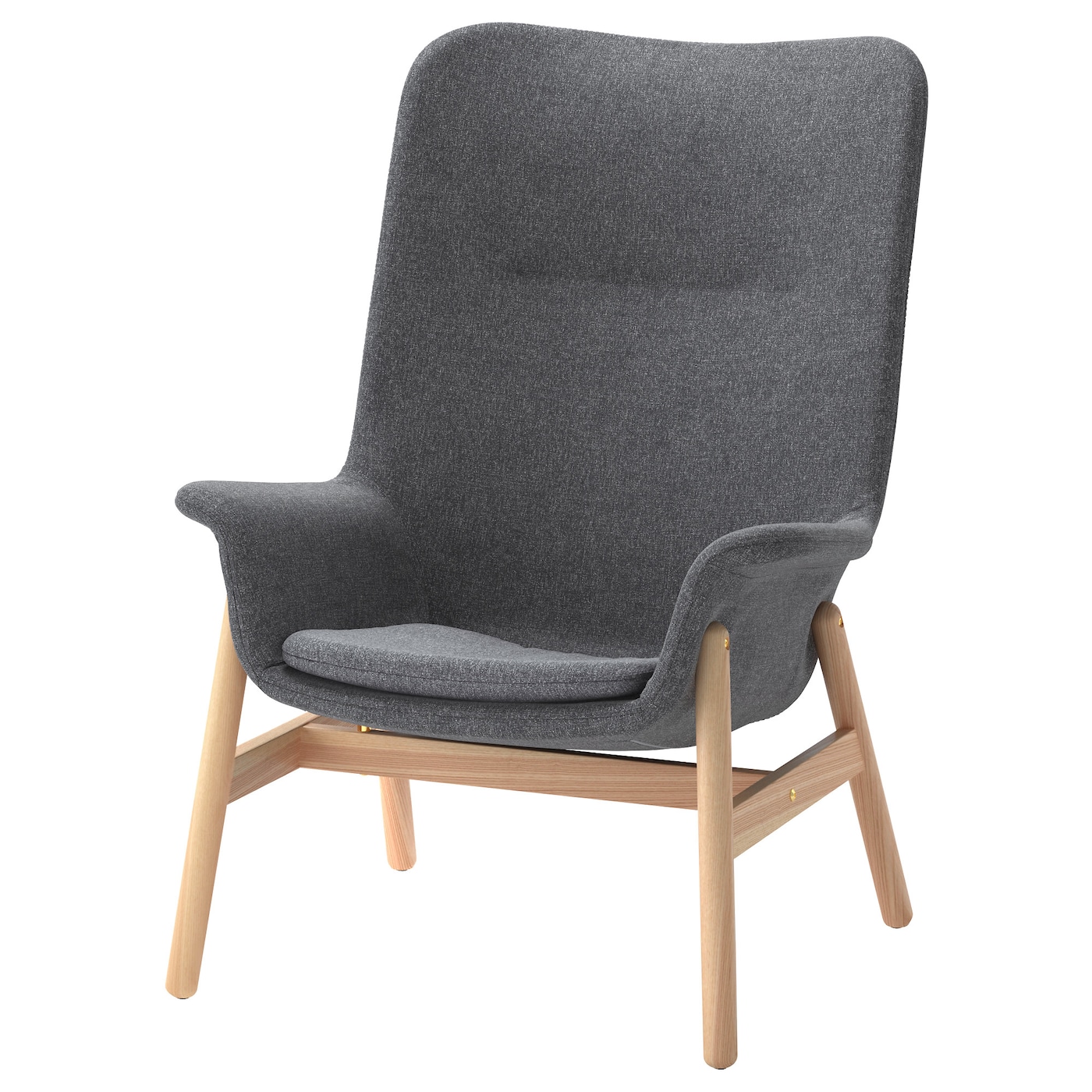 Кресло с высокой спинкой - IKEA VEDBO/ВЕДБО ИКЕА, 108х85х80 см, серый
