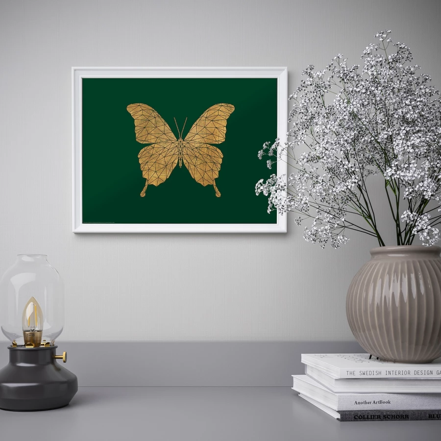 Постер - IKEA BILD, 40х30 см, «Хрустальная бабочка», БИЛЬД ИКЕА (изображение №3)