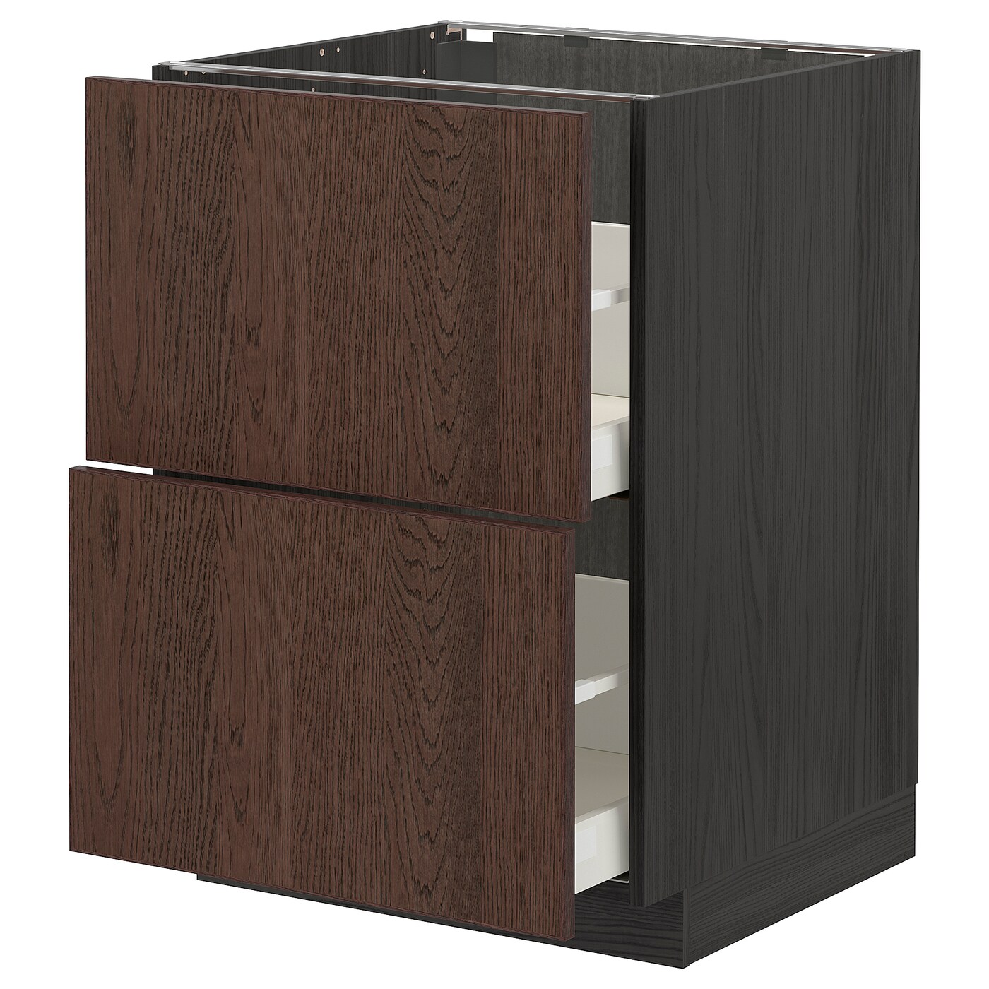 Напольный шкаф  - IKEA METOD MAXIMERA, 88x61,6x60см, черный/коричневый, МЕТОД МАКСИМЕРА ИКЕА