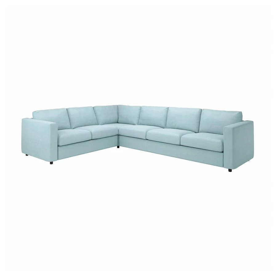 Чехол на угловой диван - IKEA VIMLE/ВИМЛЕ ИКЕА,  голубой (изображение №1)