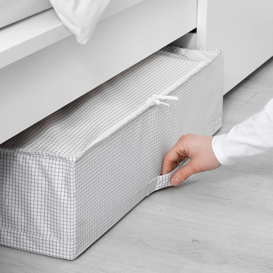 Ящик для хранения одежды/постельного белья - STUK IKEA/ СТУК  ИКЕА, 71х18 см, серый (изображение №2)