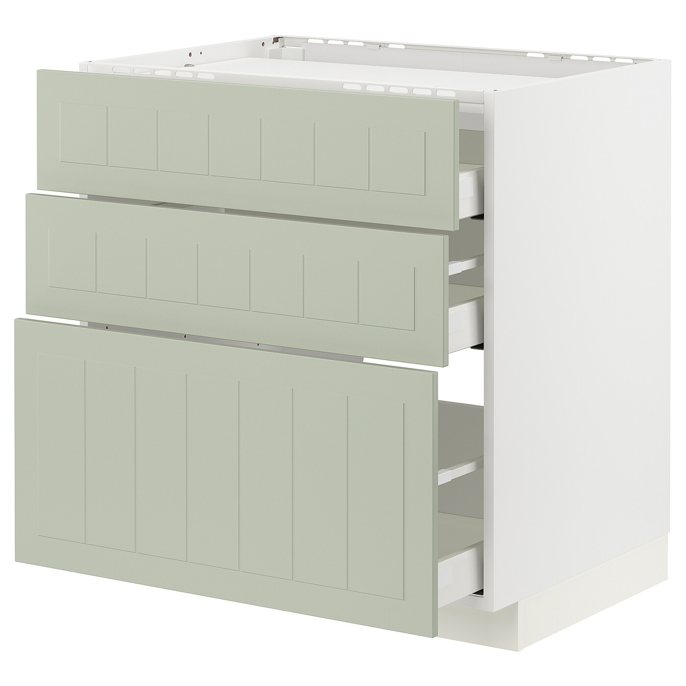 Напольный кухонный шкаф  - IKEA METOD MAXIMERA, 88x61,8x80см, белый/светло-серый, МЕТОД МАКСИМЕРА ИКЕА