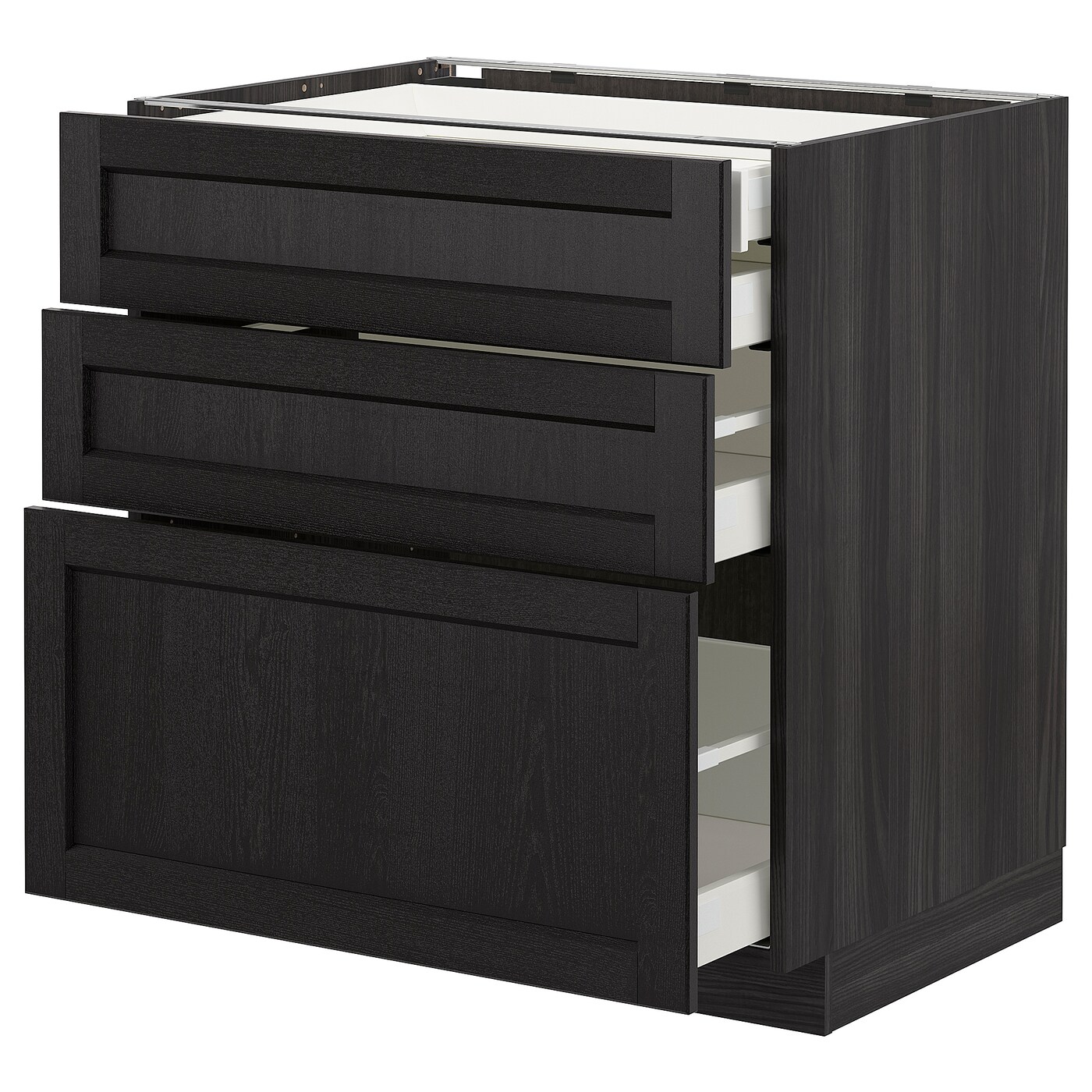 Напольный шкаф  - IKEA METOD MAXIMERA, 88x61,9x80см, черный, МЕТОД МАКСИМЕРА ИКЕА