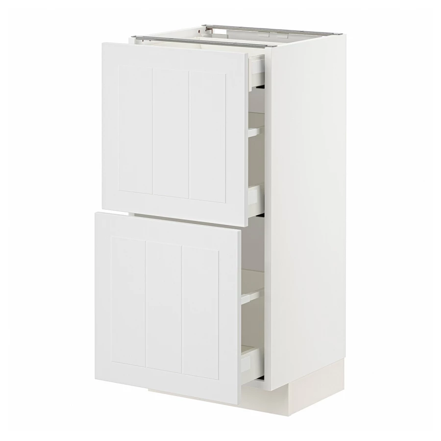 Напольный кухонный шкаф  - IKEA METOD MAXIMERA, 88x39,5x40см, белый, МЕТОД МАКСИМЕРА ИКЕА (изображение №1)