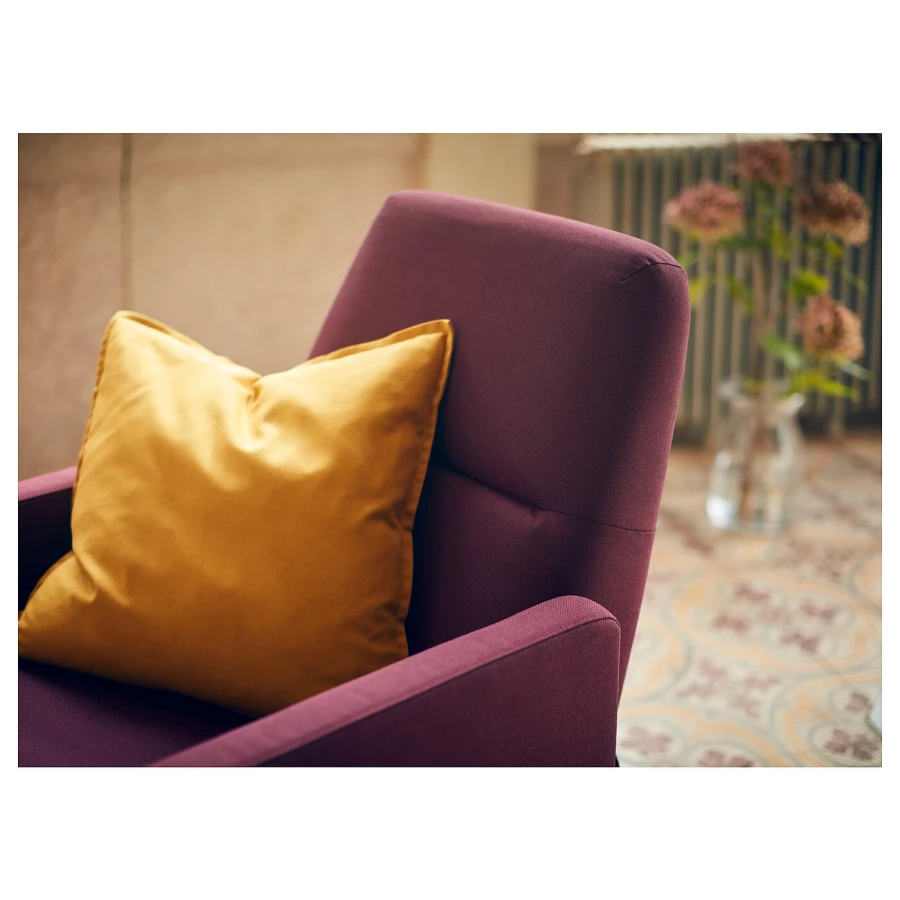 Кресло - IKEA GISTAD, 66х84х96 см, бордовый, ГИСТАД ИКЕА (изображение №7)