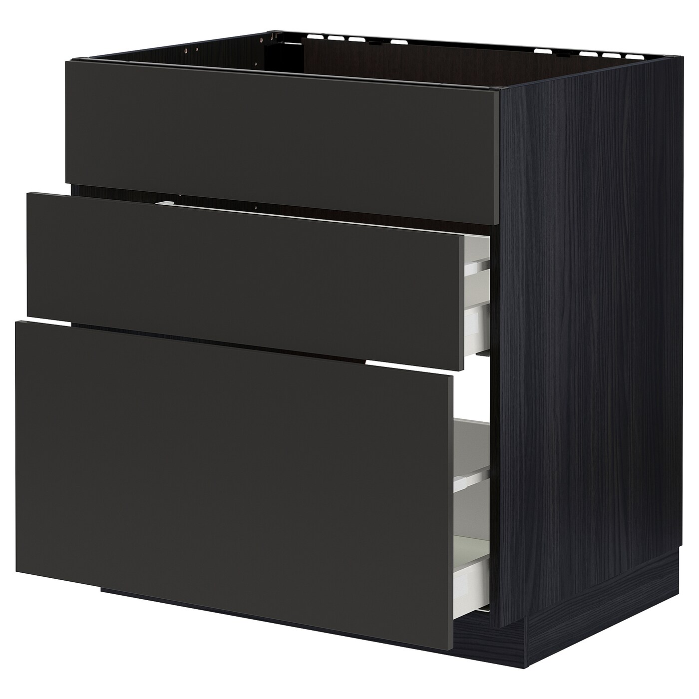 Напольный шкаф - METOD / MAXIMERA IKEA/ МЕТОД/ МАКСИМЕРА ИКЕА,  80х80 см, черный