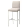 Барный стул со спинкой - BERGMUND IKEA/БЕРГМУНД ИКЕА, 110х45х49 см, бежевый