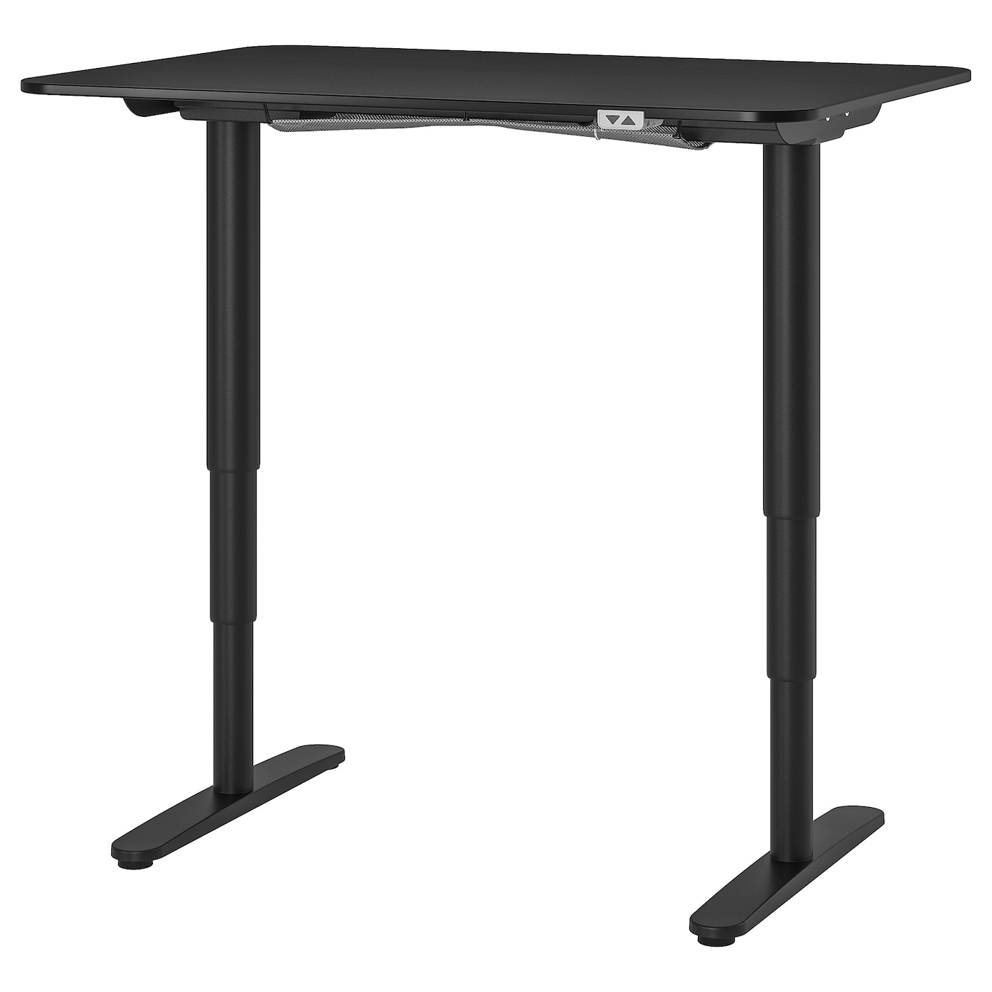 Письменный стол - IKEA BEKANT, 120х80х65-125 см, черный, БЕКАНТ ИКЕА