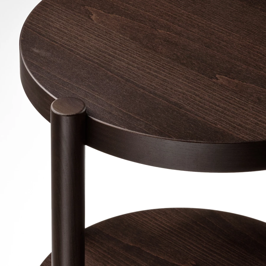 Придиванный столик - IKEA LISTERBY/ИКЕА ЛИСТЕРБИ, 50х50х56 см, темно-коричневый мореный дубовый шпон (изображение №4)