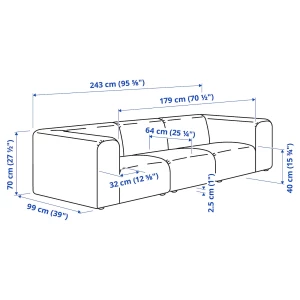 Второе фото. STOCKHOLM 2025 3-х местный диван ИКЕА
