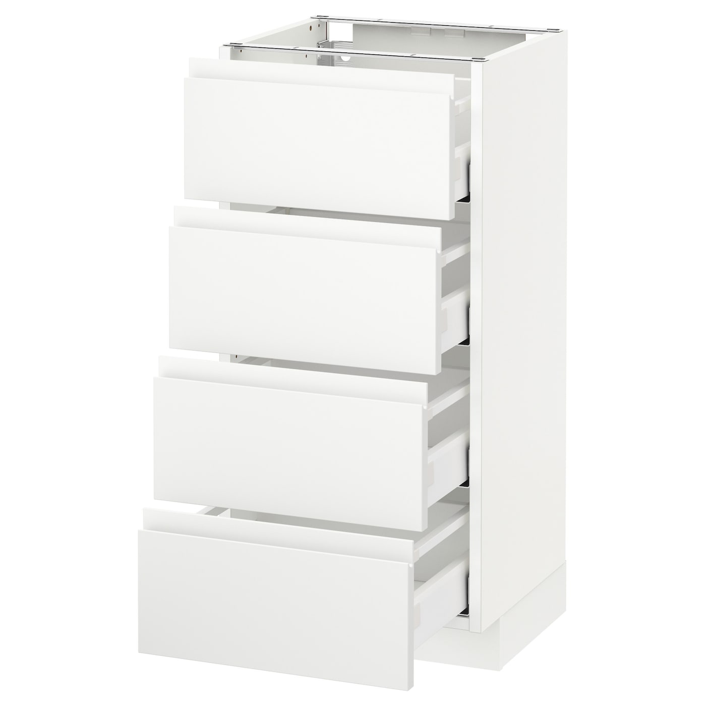 Напольный кухонный шкаф  - IKEA METOD MAXIMERA, 88x39x40см, белый, МЕТОД МАКСИМЕРА ИКЕА