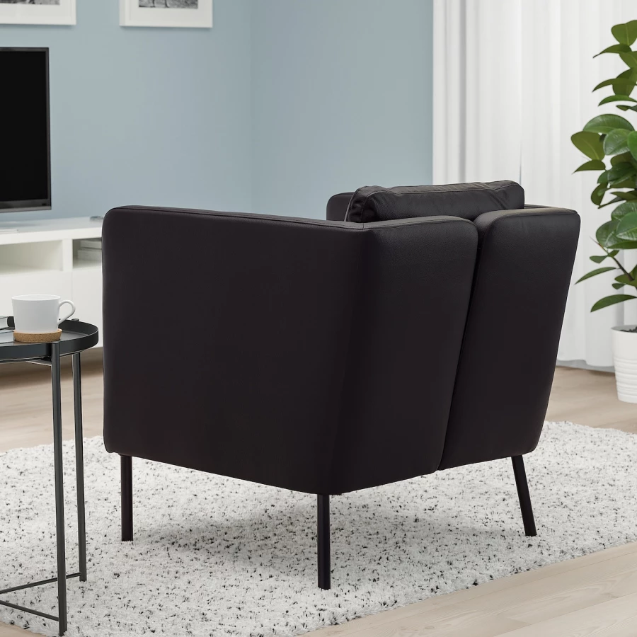 Кресло - IKEA EKERÖ/EKERO, 70х73х75 см, черный, ЭКЕРЁ ИКЕА (изображение №3)