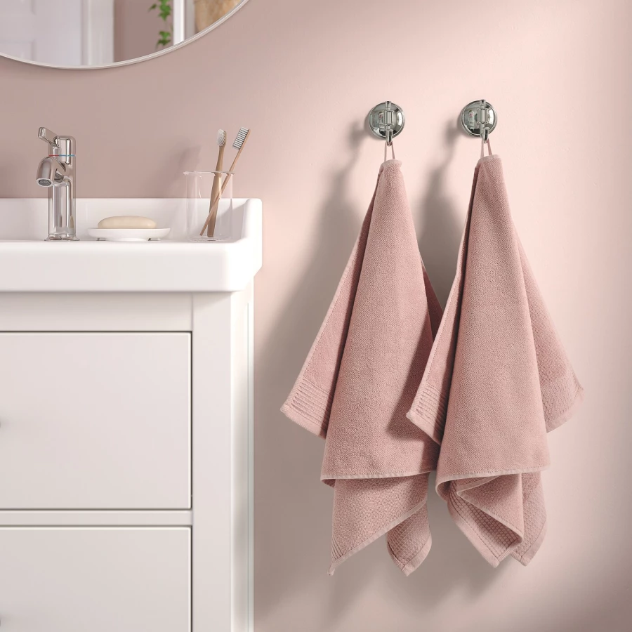 Полотенце для рук - IKEA VINARN, 100х50  см, светло-розовый, ВИНАРН ИКЕА (изображение №7)