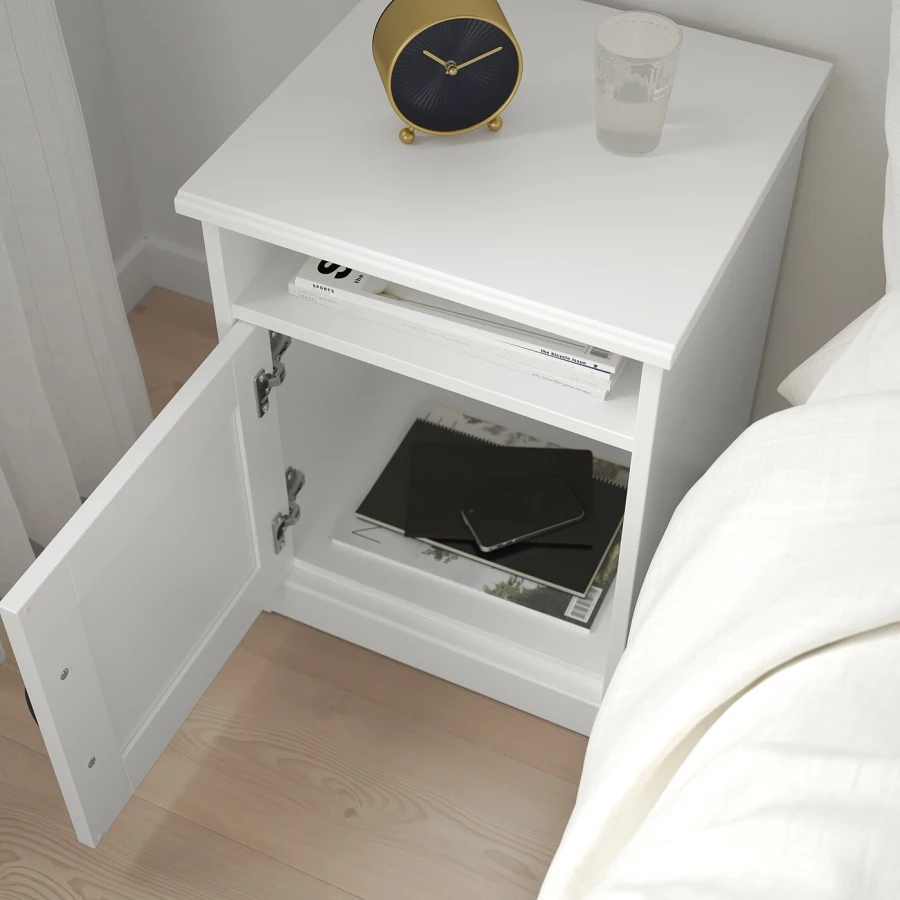 Комбинация мебели для спальни - IKEA SONGESAND, 200x160см, белый, СОНГЕСАНД ИКЕА (изображение №5)