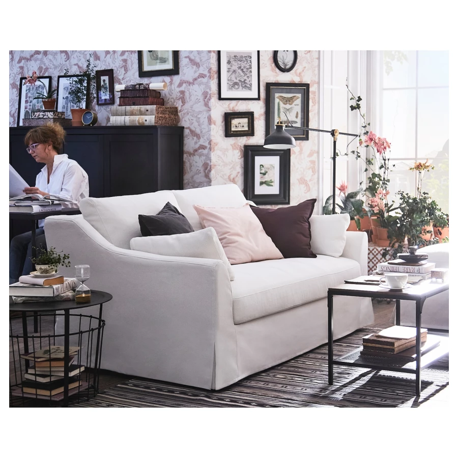 Чехол на подушку - GURLI IKEA/ ГУРЛИ ИКЕА, 50х50 см,  светло-розовый (изображение №4)