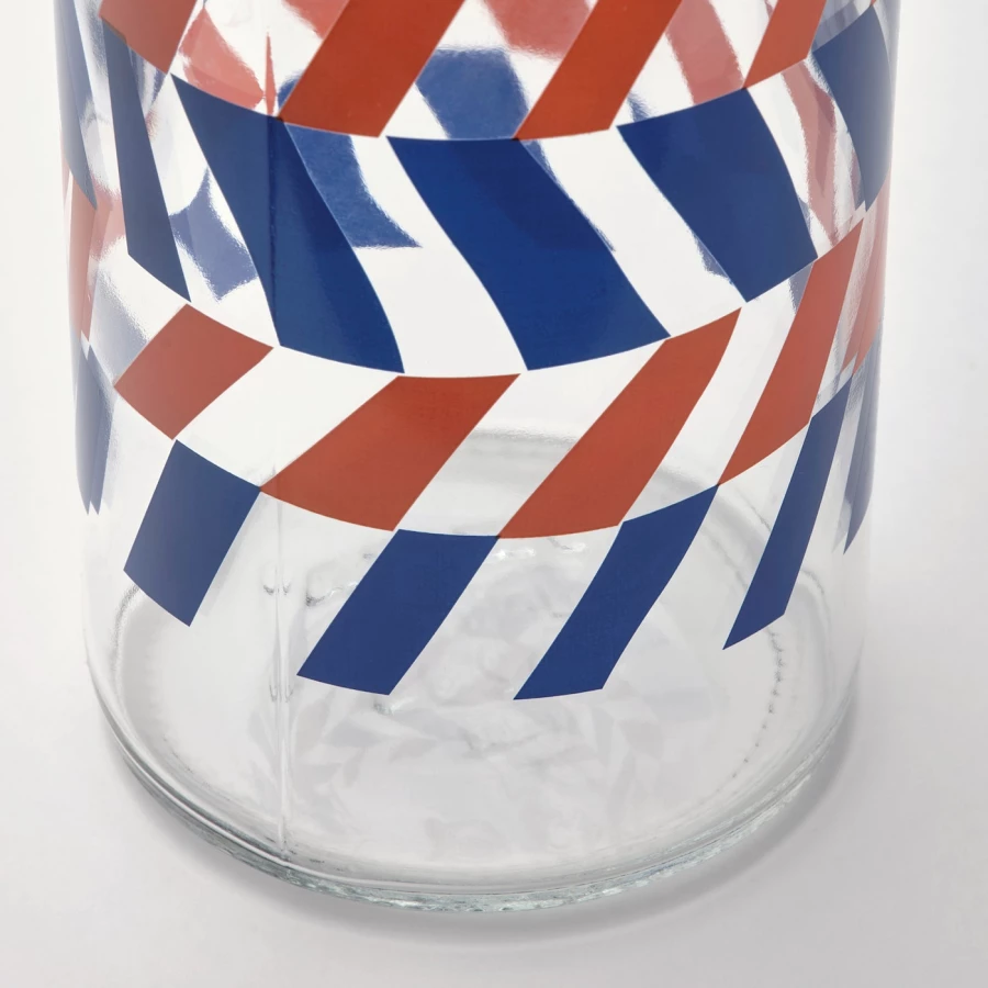 Бутылка с крышкой - IKEA KORKEN, 0.5 л, стекло/синий/оранжевый, КОРКЕН ИКЕА (изображение №2)