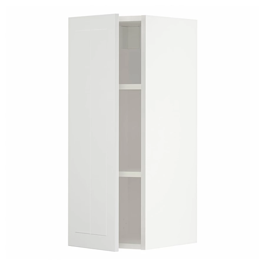 Навесной шкаф с полкой - METOD IKEA/ МЕТОД ИКЕА, 80х30 см, белый/светло-серый (изображение №1)