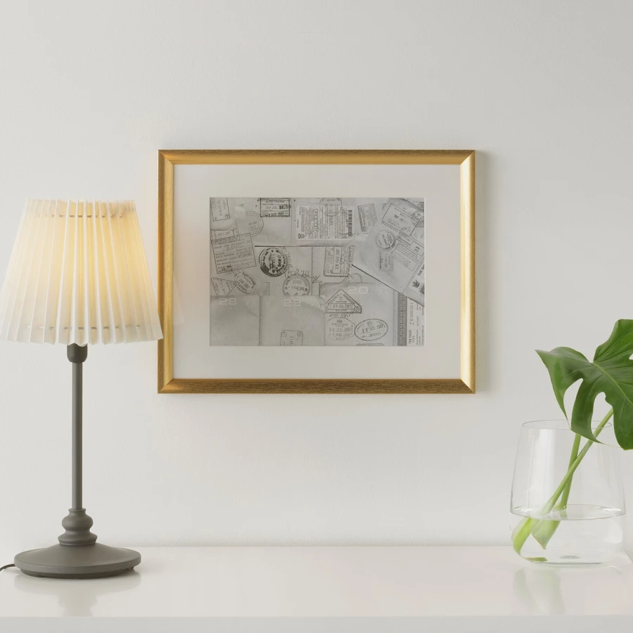 Рамка - IKEA SILVERHÖJDEN/SILVERHOJDEN, 30х40 см, золотой цвет, СИЛВЕРХОЙДЕН ИКЕА (изображение №5)