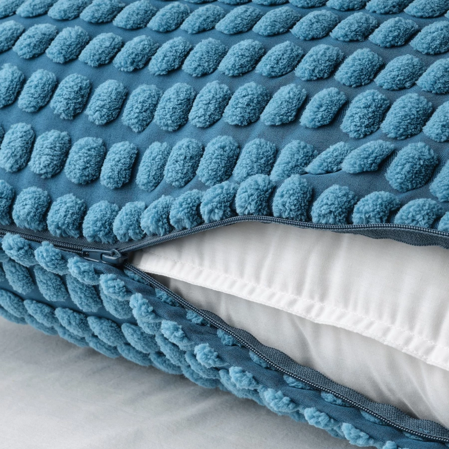 Чехол на подушку - SVARTPOPPEL  IKEA/ СВАРТПОППЕЛ ИКЕА, 50х50 см,  синий (изображение №2)