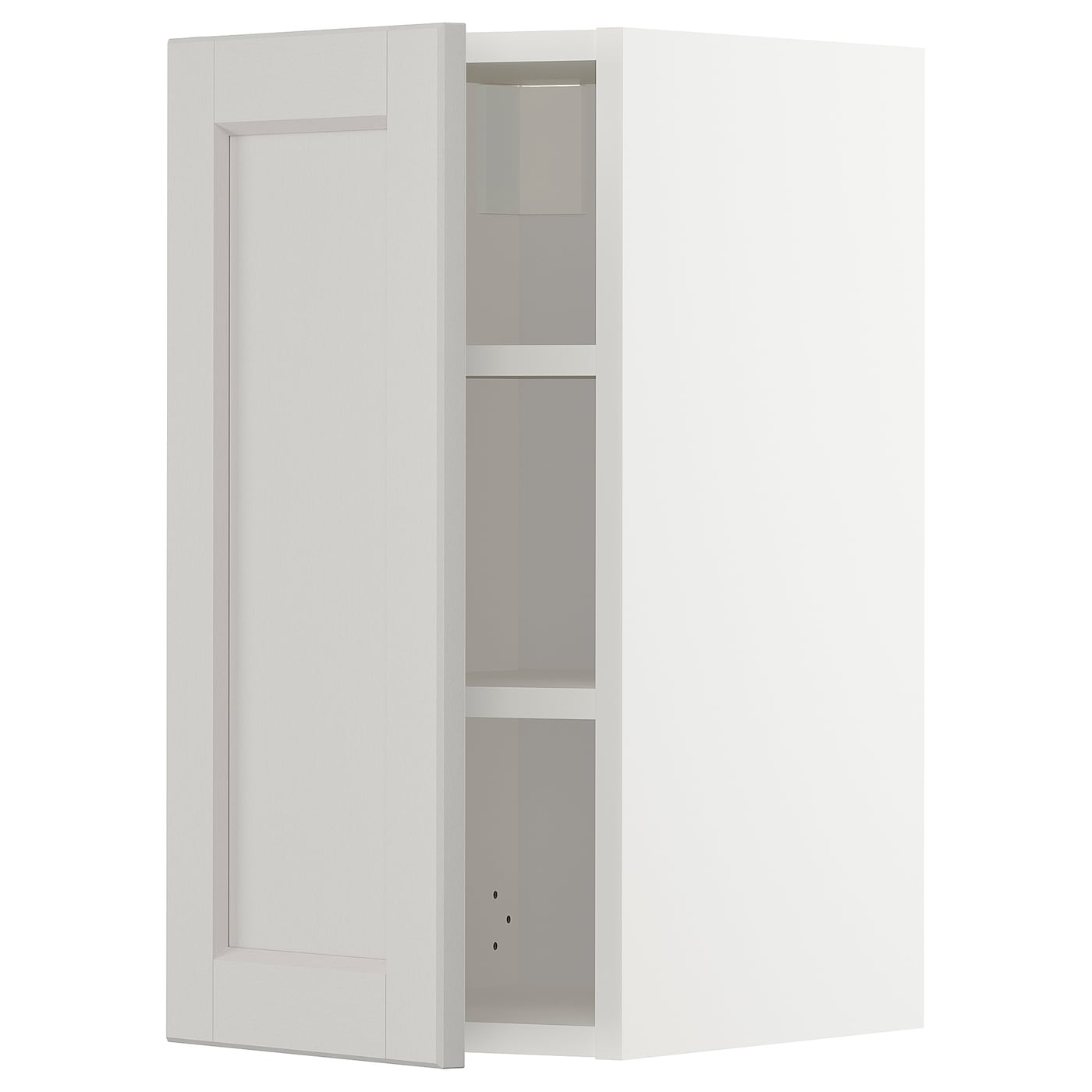 Навесной шкаф с полкой - METOD IKEA/ МЕТОД ИКЕА, 60х30 см,белый/светло-серый