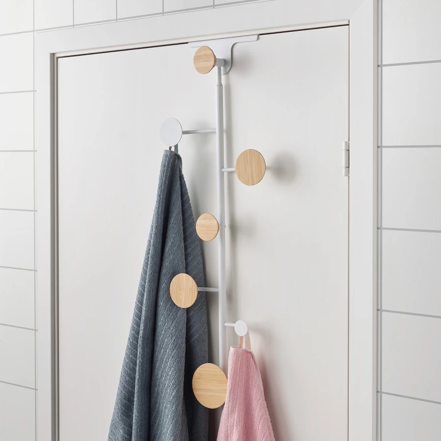 Вешалка на дверь - BARFIS IKEA/БАРФИС ИКЕА, 99x28 см, белый (изображение №5)
