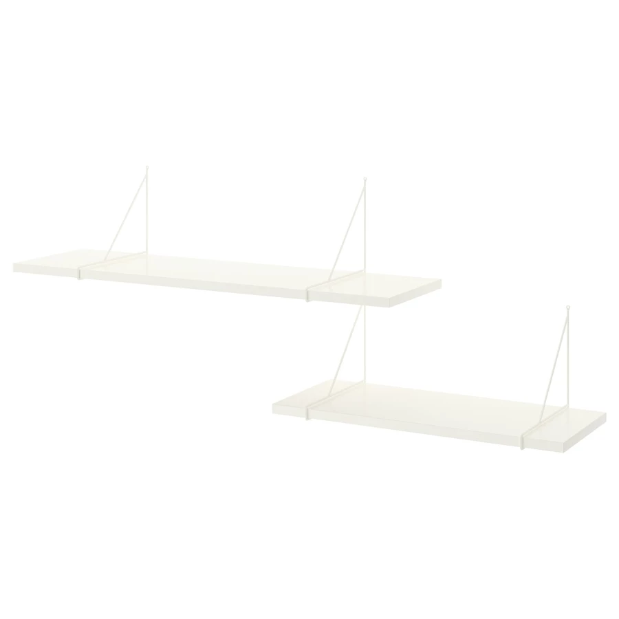 Комбинация настенных полок - BERGSHULT/PERSHULT IKEA/БЕРГСХУЛЬТ/ ПЕРСХУЛЬТ ИКЕА, 120х30 см, белый (изображение №1)