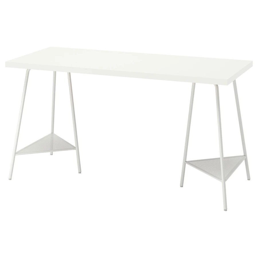 Письменный стол - IKEA LAGKAPTEN/TILLSLAG, 140х60 см, белый, ЛАГКАПТЕН/ТИЛЛЬСЛАГ ИКЕА (изображение №1)