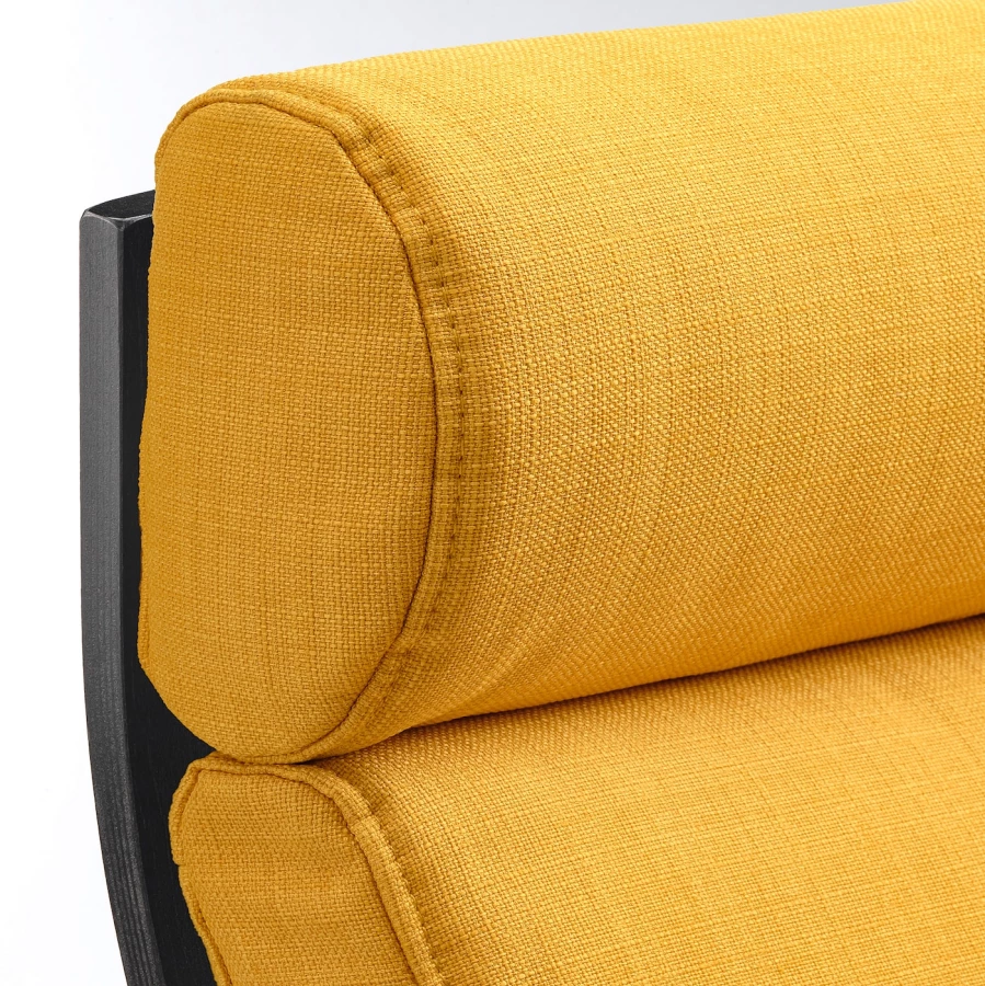 Кресло-качалка - IKEA POÄNG/POANG/ПОЭНГ ИКЕА, 68х94х95 см, жёлтый (изображение №4)