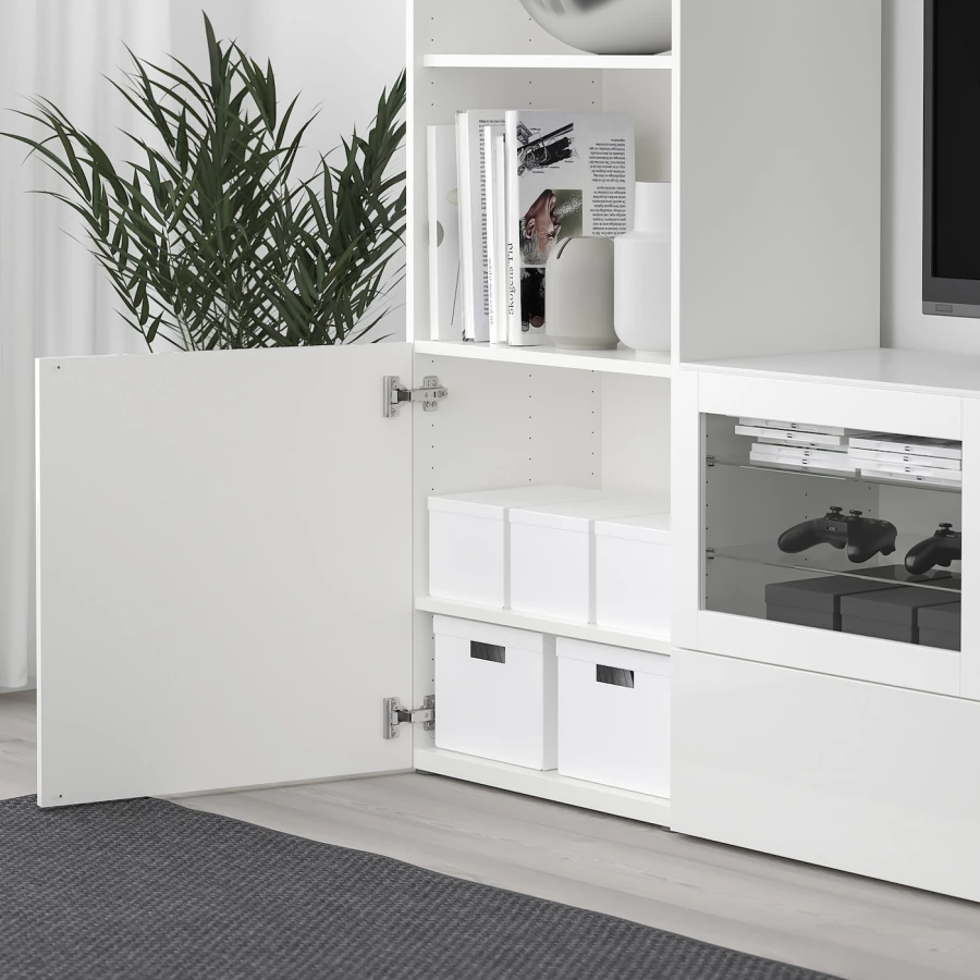 Коробка с крышкой - TJENA IKEA/ ТЬЕНА ИКЕА ,18х25х15 см,  белый (изображение №7)