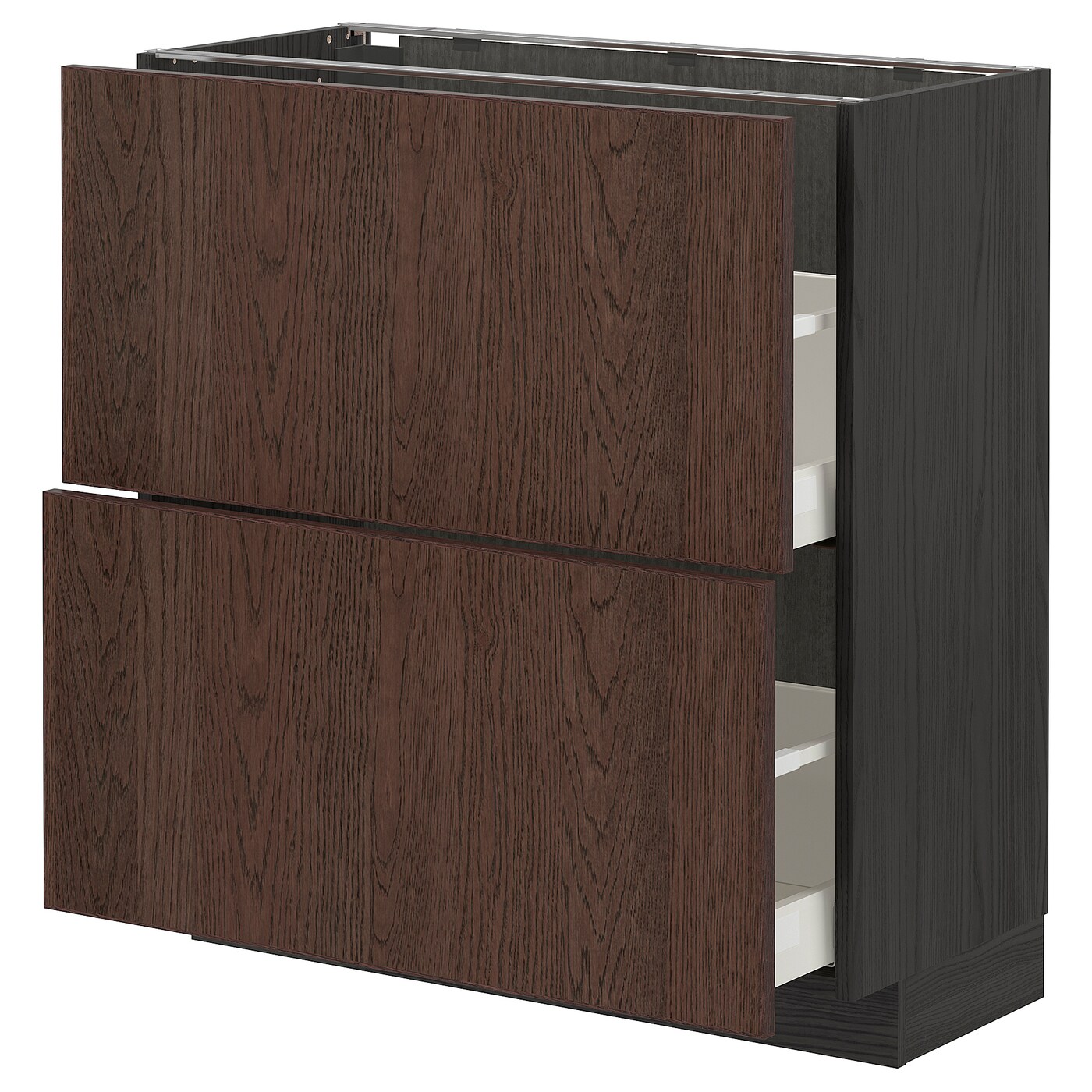 Напольный шкаф - IKEA METOD MAXIMERA, 88x39x80см, черный/темно-коричневый, МЕТОД МАКСИМЕРА ИКЕА