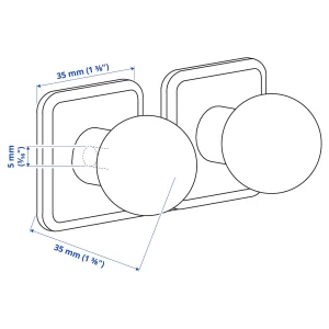 Второе фото. Ручка-кнопка - IKEA SÖRBYN/SORBYN, 2.5 см, нержавеющая сталь, СОРБЮН ИКЕА