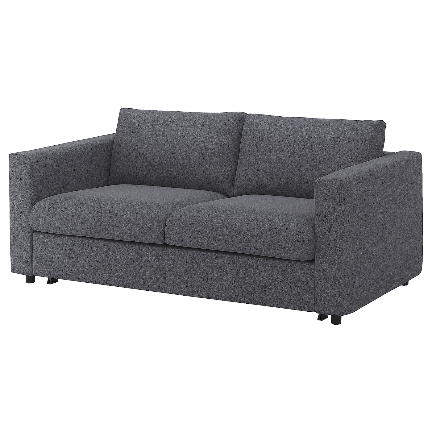 2-местный диван раскладной - IKEA VIMLE/ВИМЛЕ ИКЕА, 68х98х190 см, темно-серый