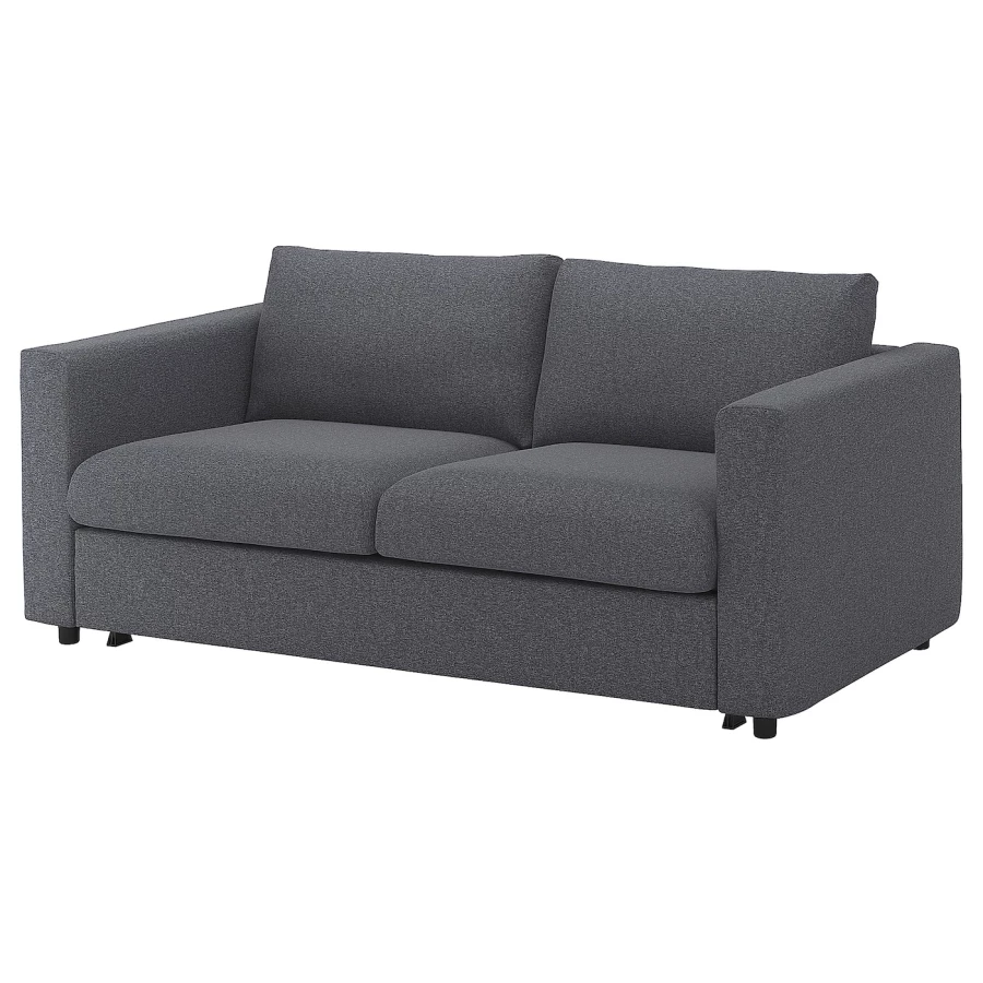 2-местный диван раскладной - IKEA VIMLE/ВИМЛЕ ИКЕА, 68х98х190 см, темно-серый (изображение №1)
