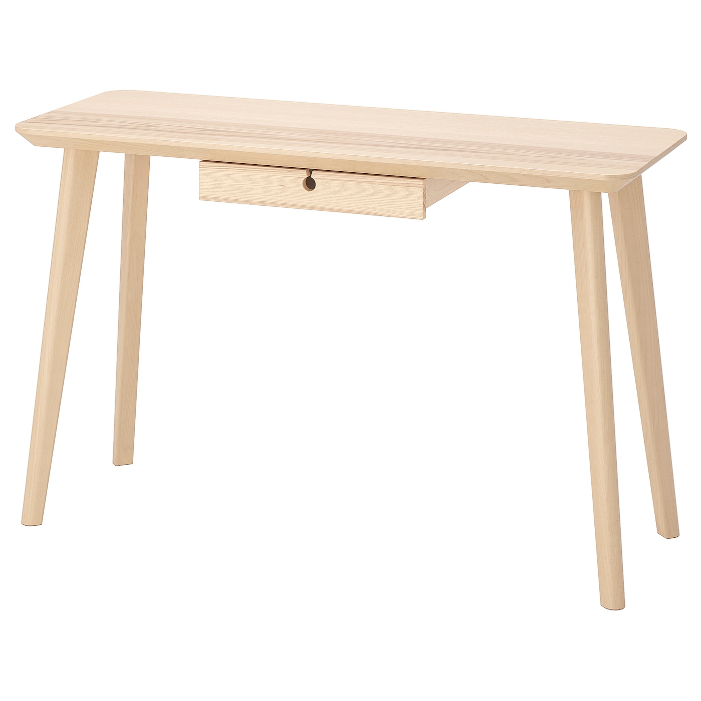 Письменный стол с ящиком - IKEA LISABO, 118х45 см, ясеневый шпон, ЛИСАБО ИКЕА