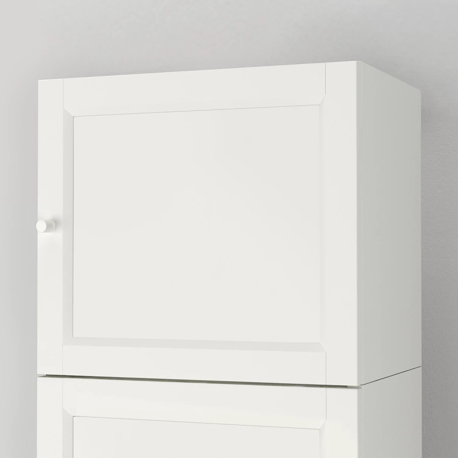 Книжный шкаф с дверцей - BILLY/OXBERG IKEA/ БИЛЛИ/ОКСБЕРГ ИКЕА, 30х40х237 см, белый (изображение №3)