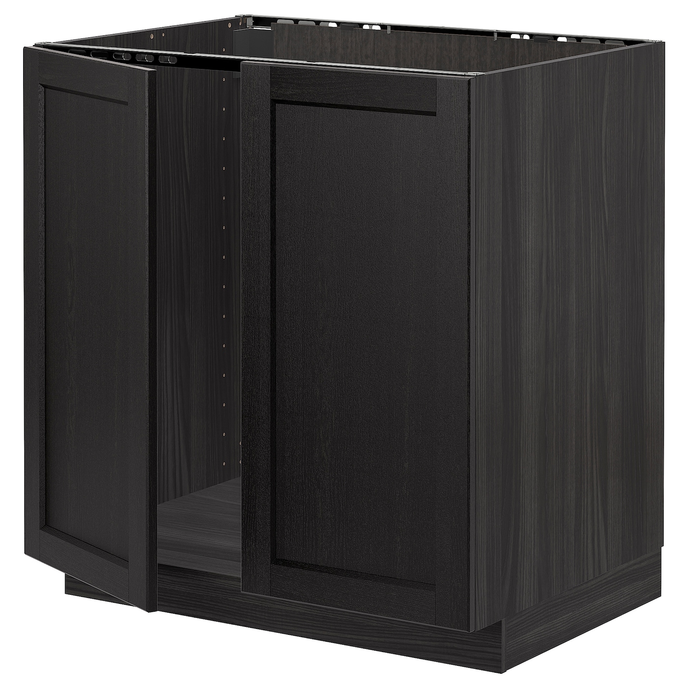 Шкаф под раковину 2 дверцы  - METOD  IKEA/ МЕТОД ИКЕА, 88х80 см,  черный