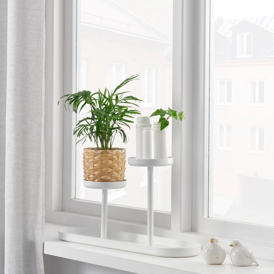 Подставка для растений - IKEA CHILISTRÅN/CHILISTRAN, 24 см, белый, ЧИЛИСТРОН ИКЕА (изображение №8)