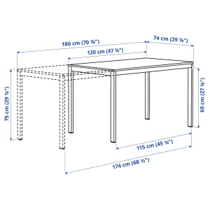 Второе фото. VIHALS Раздвижной стол ИКЕА